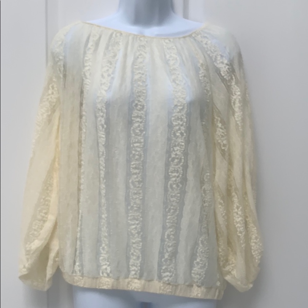 Sheer off shoulder blouse
